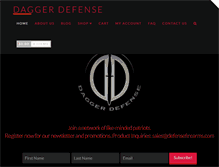 Tablet Screenshot of daggerdefense.com